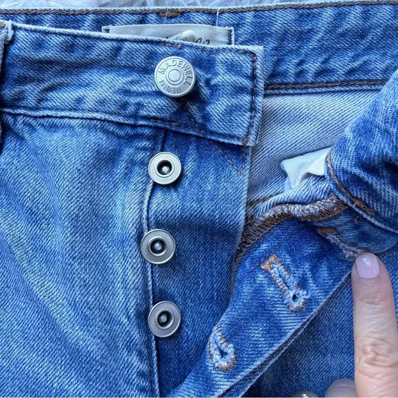 Madewell The Darted Barrel-Leg Jean Denim Blue Size 27 - Picture 7 of 12